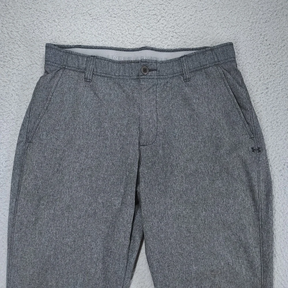 Under armour Pants Mens 34x32 Gray Golf Straight Leg Flat Front Performance Read